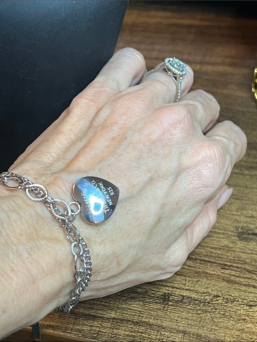 Stainless Steel Silver Heart Charm Bracelet-Fashion Inspired/Upcycled